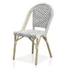 Arna 2pk Wicker Patio Side Chairs - Black/White - MiBasics
