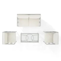 Ashford 4pc Outdoor Metal Conversation Set - Cream - Crosley -Crosley Sales Store GUEST 7e0746e3 2b5b 49b8 b68c e2a3cb82a144