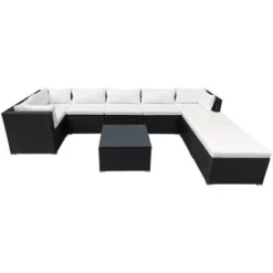 9pc Wicker Patio Set With Cushions - Black/Beige - GODEER 29 9pc Wicker Patio Set With Cushions - Black/Beige - GODEER -Crosley Sales Store GUEST 7f452318 6534 492d 998c 777fc6b3a464