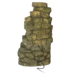 Sunnydaze Decor Sunnydaze 37"H Electric Fiberglass Stone Falls Waterfall Outdoor Water Fountain -Crosley Sales Store GUEST 7fc55586 d5b1 49a1 9017 d4581da10494