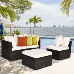 Costway 4PCS Patio Rattan Wicker Sofa Furniture Set Cushioned Conversation Ottoman Set 11 Costway 4PCS Patio Rattan Wicker Sofa Furniture Set Cushioned Conversation Ottoman Set -Crosley Sales Store GUEST 805e8cdf ba89 4f46 9007 33d4ae0a0ba2
