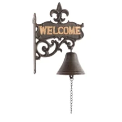Juvale Cast Iron Bell, Welcome Entry Door Bell, Antique Doorbell Decoration, Black, 6.7 X 8.9 X 0.8 In -Crosley Sales Store GUEST 80acc3dd dcc1 4e6e bc2e 8bacf0d919b3