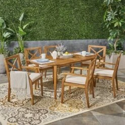 Pines 7pc Acacia Oval Wood Dining Set - Christopher Knight Home 13 Pines 7pc Acacia Oval Wood Dining Set - Christopher Knight Home -Crosley Sales Store GUEST 81df51ab bdec 4ccf b3f8 7c9d236bea53