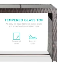 Best Choice Products 7-Piece Outdoor Rattan Wicker Bar Dining Patio Furniture Set W/ Glass Table Top, 6 Stools 9 Best Choice Products 7-Piece Outdoor Rattan Wicker Bar Dining Patio Furniture Set W/ Glass Table Top, 6 Stools -Crosley Sales Store GUEST 82c581cf 81fb 4121 b554 361f78637357