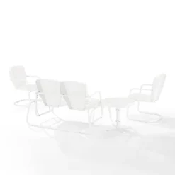 Ridgeland 4pc Outdoor Metal Conversation Set - White - Crosley 11 Ridgeland 4pc Outdoor Metal Conversation Set - White - Crosley -Crosley Sales Store GUEST 82da2bb9 d3f4 425c 9395 6ca388f2158f