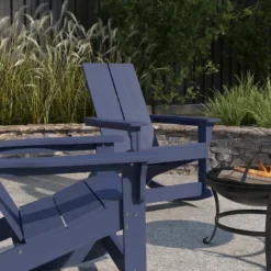 Merrick Lane Outdoor Set With Modern Adirondack Rocking Chairs & Wood Burning Fire Pit, Poker & Spark Screen -Crosley Sales Store GUEST 82dbce63 ead2 4248 b486 bfc8c6acec40