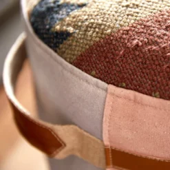 Cotton Pouf Featuring A Screenprinted Bicycle Illustration With Script - Olivia & May -Crosley Sales Store GUEST 83078056 d488 4d71 9bd0 7c4de65d1fe2