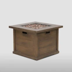 Venti 5pc Wicker Swivel Club Chairs And Fire Pit - Dark Brown/Beige - Christopher Knight Home -Crosley Sales Store GUEST 8470c485 cda6 45c5 b15e 55aee49b2d01