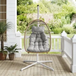 Toluca Hanging Outdoor Boho Egg Chair With Cushion - Saracina Home 17 Toluca Hanging Outdoor Boho Egg Chair With Cushion - Saracina Home -Crosley Sales Store GUEST 8502028c b595 43dd 8fef 83b2c522826c