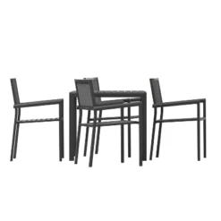 Merrick Lane 5 Piece Indoor/Outdoor Dining Set With Table And Four Chairs With Black Poly Resin Slats 21 Merrick Lane 5 Piece Indoor/Outdoor Dining Set With Table And Four Chairs With Black Poly Resin Slats -Crosley Sales Store GUEST 8520ed73 ec41 4d09 9ab0 17f7c4d01eb2