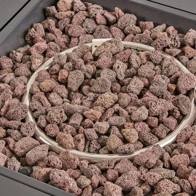 7pc Brava Acacia Patio Sectional Sofa Set With Fire Pit Gray - Christopher Knight Home 2 7pc Brava Acacia Patio Sectional Sofa Set With Fire Pit Gray - Christopher Knight Home - Image 2