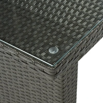 6pc Outdoor Set With Loveseats, Sofa, Chair, Bench & Coffee Table - Gray - GODEER 7 6pc Outdoor Set With Loveseats, Sofa, Chair, Bench & Coffee Table - Gray - GODEER - Image 7