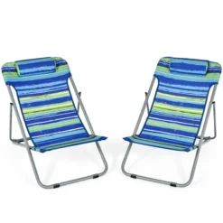 Costway Set Of 2 Beach Chair Portable 3-Position Lounge Chair W/ Headrest BlueGreenOrange 23 Costway Set Of 2 Beach Chair Portable 3-Position Lounge Chair W/ Headrest BlueGreenOrange -Crosley Sales Store GUEST 8992b3a7 151d 4907 813f a8ebc48bed60