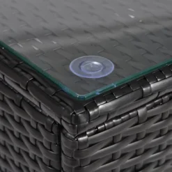 5pc Wicker Patio Sectional Seating Set With Cushions - Espresso/Blue - GODEER 17 5pc Wicker Patio Sectional Seating Set With Cushions - Espresso/Blue - GODEER -Crosley Sales Store GUEST 8a7814ee 7f38 4291 af1e 30353849bc27