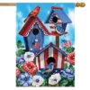 Briarwood Lane American Birdhouses Summer House Flag Patriotic Red White And Blue 28" X 40"