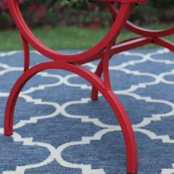 Outdoor Steel Single Seat Garden Arm Chair - Red - Captiva Designs -Crosley Sales Store GUEST 8aeb7e93 8be4 4d3c 9dda 98d53462ce7a