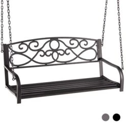 Tangkula Patio Hanging Porch Swing Outdoor 2-Person Metal Swing Bench Chair W/ Chains 18 Tangkula Patio Hanging Porch Swing Outdoor 2-Person Metal Swing Bench Chair W/ Chains -Crosley Sales Store GUEST 8b0f1898 37e8 492e ac40 9881cb2c0e41