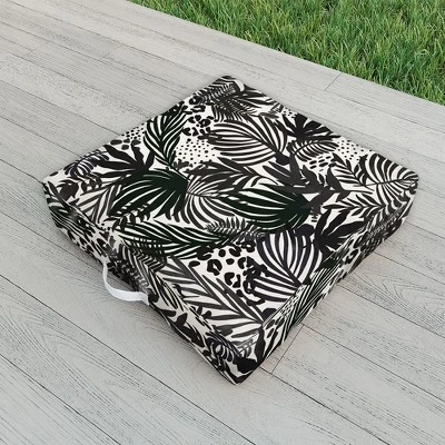 Marta Barragan Camarasa Wild Abstract Jungle On Black Outdoor Floor Cushion - Deny Designs 1 Marta Barragan Camarasa Wild Abstract Jungle On Black Outdoor Floor Cushion - Deny Designs