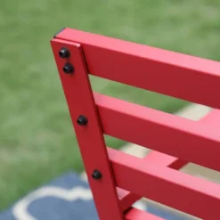 Outdoor Steel Single Seat Garden Arm Chair - Red - Captiva Designs -Crosley Sales Store GUEST 8db4d433 b30e 4965 a88c 895c09fe0283