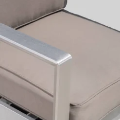 Aviara 2pc Aluminum Patio Loveseat & Coffee Table Set - Khaki - Christopher Knight Home -Crosley Sales Store GUEST 8e8df23f c438 49d4 a830 a7e01f6fa752