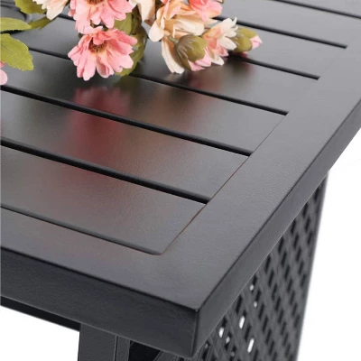 Captiva Designs 3pc Patio Bistro Set With Square Umbrella Table 8 Captiva Designs 3pc Patio Bistro Set With Square Umbrella Table - Image 8