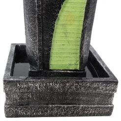 Sunnydaze Decor Sunnydaze 39"H Electric Polyresin Art Deco Modern Rippling Stream Outdoor Water Fountain -Crosley Sales Store GUEST 91052d48 da2e 4e3f b5d2 fc08473322da