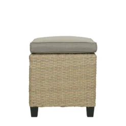 6pc Outdoor Wicker Conversation Set With Arm Chairs, Sofa, Ottomans & Coffee Table - Brown - GODEER -Crosley Sales Store GUEST 938541bc d887 4ef8 8d76 5e4edfcdd944