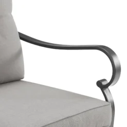 4pc Dahlia Outdoor Steel Sofa Set Taupe/Matte Black - Crosley -Crosley Sales Store GUEST 93c561e7 4093 467f 9a63 459718bdd9e1 2