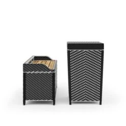 2pc Maksville Outdoor Aluminum Storage Bench & Trash Can - MiBasics -Crosley Sales Store GUEST 93db87d0 3735 44ef b3b8 de2cc7537450