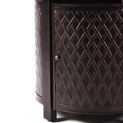 Oakland Living 5pc Aluminum Outdoor Patio Fire Pit Dining With 34" Round Fire Table Copper/Beige -Crosley Sales Store GUEST 93dc8bae 547b 48de aa88 89e0fa97d8ec