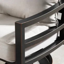 5pc Outdoor Fire Table Set With 44" Round Fire Table, 4 Deep Seating Swivel Rocking Chairs & Table Fabric Covers - Oakland Living -Crosley Sales Store GUEST 945b0a06 5cf6 45c5 b2ab c87b9561c08c