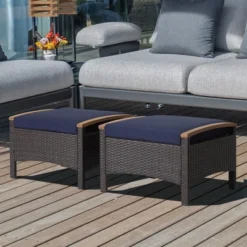 Costway Set Of 2 Patio Rattan Ottoman Footrest Cushions Wooden Handle Off WhiteBrownRedNavy 20 Costway Set Of 2 Patio Rattan Ottoman Footrest Cushions Wooden Handle Off WhiteBrownRedNavy -Crosley Sales Store GUEST 95571d5c 7b3e 457b 8426 3317d743bfb2