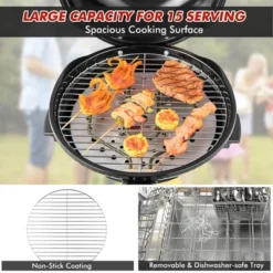 Costway Portable 1600W Electric BBQ Grill With Temperature Control & Grease Collector Red/Black -Crosley Sales Store GUEST 958eba07 b227 45fc a26a 2c63bebf4e2d