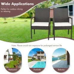 Costway 5PCS Patio Dining Set Cushion Armchairs Acacia Wood Table With Umbrella Hole 12 Costway 5PCS Patio Dining Set Cushion Armchairs Acacia Wood Table With Umbrella Hole -Crosley Sales Store GUEST 9623bdc4 1f79 41e5 99ac 7490bb124857