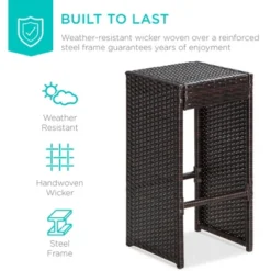 Best Choice Products 7-Piece Outdoor Rattan Wicker Bar Dining Patio Furniture Set W/ Glass Table Top, 6 Stools 10 Best Choice Products 7-Piece Outdoor Rattan Wicker Bar Dining Patio Furniture Set W/ Glass Table Top, 6 Stools -Crosley Sales Store GUEST 979f8915 322d 4142 9a61 536d1832278c