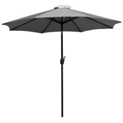 Merrick Lane 9' Round UV Resistant Outdoor Patio Umbrella With Height Lever And 33° Push Button Tilt -Crosley Sales Store GUEST 981cdee9 8dc2 4436 a09c f1b1136dd84b