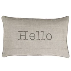 Indoor/Outdoor Hello Embroidered Lumbar Throw Pillow - Sorra Home -Crosley Sales Store GUEST 98545d5d 1495 4f3a b5cf 6afd64f41e6b