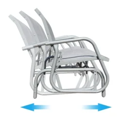 GOLDSUN Alloy Steel Weather Resisting Outdoor 2 Person Swinging Rocking Glider Bench Chair Loveseat For Patio, Garden, Deck, Or Swimming Pool, Gray 6 GOLDSUN Alloy Steel Weather Resisting Outdoor 2 Person Swinging Rocking Glider Bench Chair Loveseat For Patio, Garden, Deck, Or Swimming Pool, Gray -Crosley Sales Store GUEST 98db582a c932 4a62 a58e d421297f105d