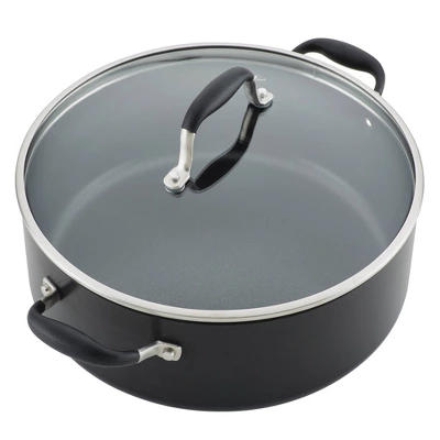 Anolon Advanced Home 7.5qt Covered Wide Stockpot Onyx 4 Anolon Advanced Home 7.5qt Covered Wide Stockpot Onyx - Image 4