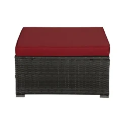 5pc Rattan Wicker Outdoor Conversation Set - Gray/Red - GODEER 14 5pc Rattan Wicker Outdoor Conversation Set - Gray/Red - GODEER -Crosley Sales Store GUEST 9bfe10fd 0438 4209 99e6 111967bc4ff8
