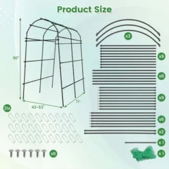 Costway 7.5FT Garden Arch Trellis Outdoor Plant Support Archway For Climbing Vine Flower -Crosley Sales Store GUEST 9c120e12 c552 4366 b5f9 1b9dfc278de7