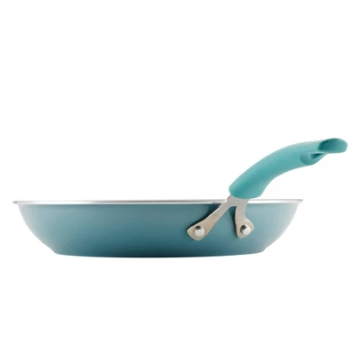 Rachael Ray Cook + Create Aluminum Nonstick Frying Pan 12.5" Agave Blue 7 Rachael Ray Cook + Create Aluminum Nonstick Frying Pan 12.5" Agave Blue - Image 7