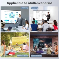 Costway 100'' Projector Screen W/ Stand 16:9 HD 4K Indoor Outdoor Projection Movie Screen -Crosley Sales Store GUEST 9ca096b4 08cd 441d 9751 80ad04e2d72e