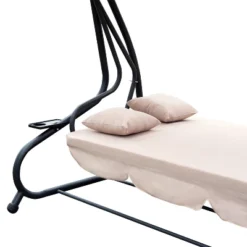 Outsunny 3 Seat Outdoor Free Standing Swing Bench Porch Swing With Stand, Comfortable Cushioned Fabric & Included Canopy 12 Outsunny 3 Seat Outdoor Free Standing Swing Bench Porch Swing With Stand, Comfortable Cushioned Fabric & Included Canopy -Crosley Sales Store GUEST 9ce8db73 374f 47c6 9ec1 8207d73b263b