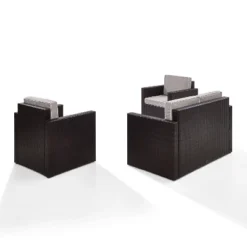 Palm Harbor 3pc All-Weather Wicker Patio Seating Set - Gray - Crosley -Crosley Sales Store GUEST 9cfad83f 7d7f 4604 ba36 48609b47d6f8