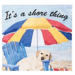Home & Garden Shore Thing Dog Flag - One Garden Flag 18.0 Inches - Summer Beach Ocean Labs - B24863 - Polyester - Multicolored