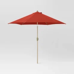 9'x9' Market Patio Umbrella - Light Wood Pole - Threshold™ -Crosley Sales Store GUEST 9db5dec2 e939 4b4f 952d 58f53d61f0ef