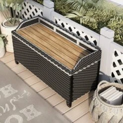2pc Maksville Outdoor Aluminum Storage Bench & Trash Can - MiBasics -Crosley Sales Store GUEST 9ddfd608 35e2 44bc 926b 8c0021262c1c