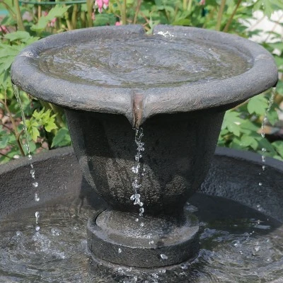 Sunnydaze Decor Sunnydaze 25"H Electric Polyresin 2-Tier Streaming Falls Outdoor Water Fountain 8 Sunnydaze Decor Sunnydaze 25"H Electric Polyresin 2-Tier Streaming Falls Outdoor Water Fountain - Image 8