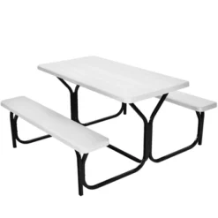 Costway Picnic Table Bench Set Outdoor Backyard Patio Garden Party Dining All Weather White 11 Costway Picnic Table Bench Set Outdoor Backyard Patio Garden Party Dining All Weather White -Crosley Sales Store GUEST 9fae2301 78ac 4633 86fa 5a56149ba0d2